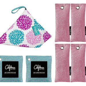 California Home Goods Set of (7) Charcoal Air Purifier Bags - v44500